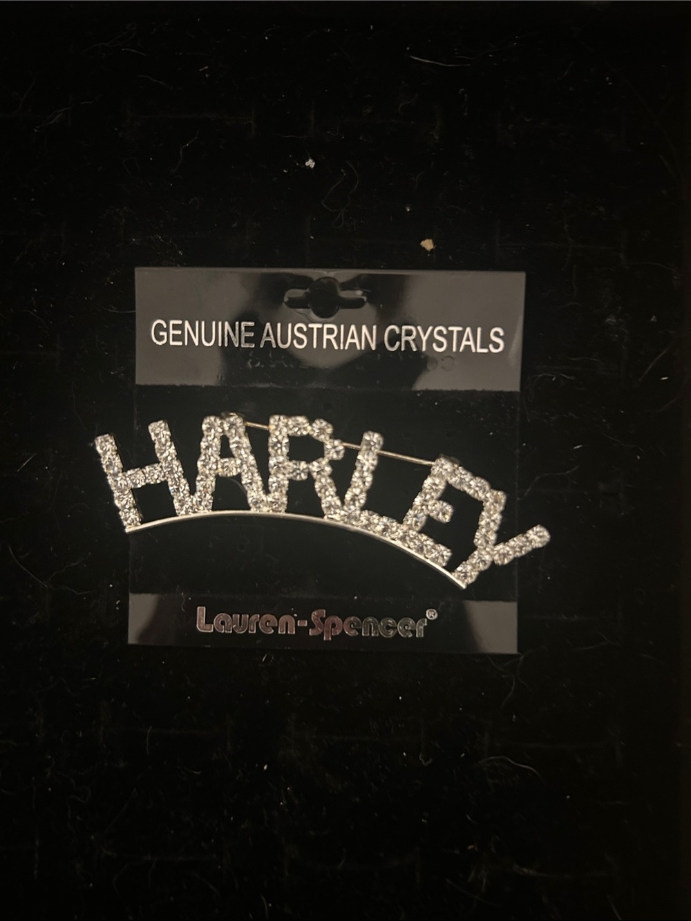 Vintage Harley Austrian Crystal Lapel Pin